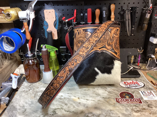 Cowhide purse